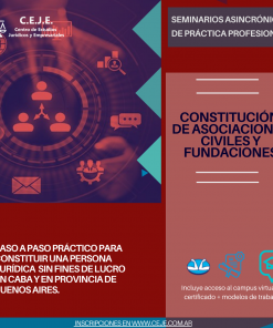 Seminario asincrónico sobre constitución de asociaciones civiles y fundaciones IGJ y RPPJJ