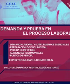 Seminario Asincrónico Demanda y Prueba en el Proceso Laboral